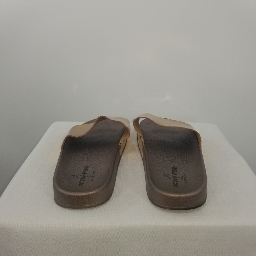 Activ Pro Metallic Gold Slide Sandals - Picture 4 of 10